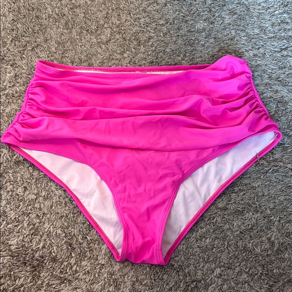 High-Waist Ruched Bikini Bottom size 2X